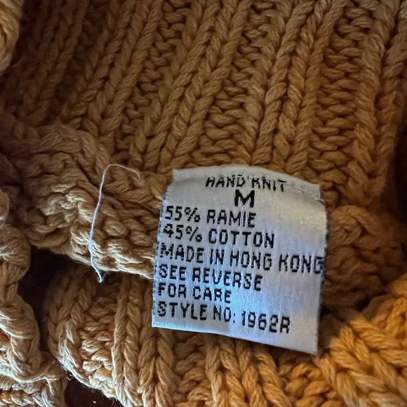 Cable Knit Yellow/Gold Sweater - Picture 2 of 3